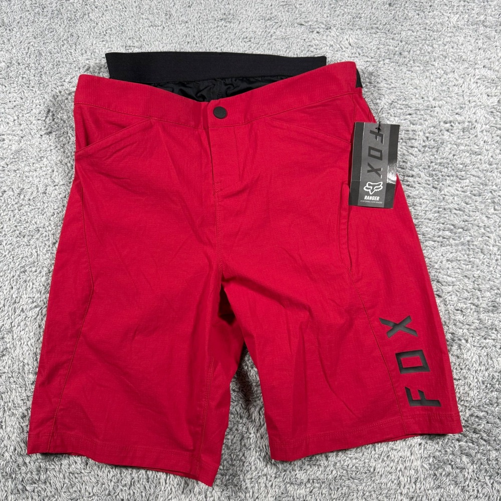 NWT Fox Racing Ranger Shorts Youth 28 Chili Red MTB Cargo Lined Performance